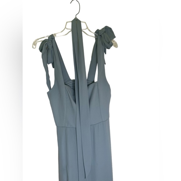 Show Me Your Mumu Claire Midi Dress Silver Sage Crisp Size Large (All bows) - Picture 5 of 8